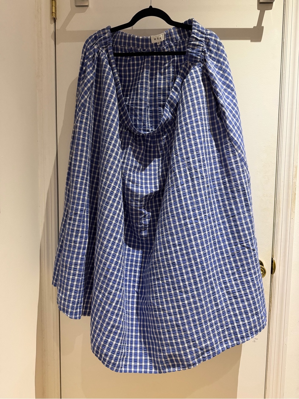 🌀 Wray Blue Gingham Midi Sunday Skirt 🚲